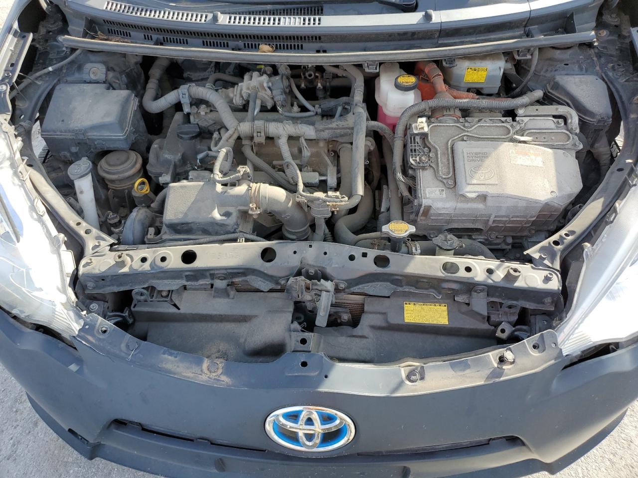 2014 Toyota Prius VIN JTDKDTB32E1068033 Copart auction photo, all over damage thumbnail 12