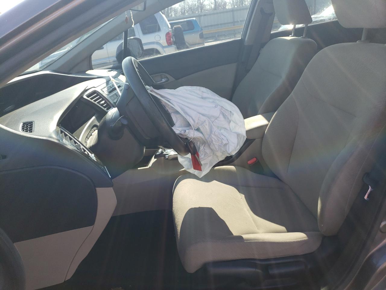 2013 Honda Civic VIN 19XFB2F59DE002460 Copart auction photo, front end / side damage thumbnail 7
