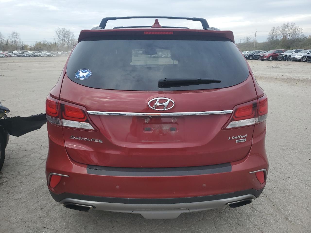 2018 Hyundai Santa Fe VIN KM8SR4HF4JU263192 Copart auction photo, front end damage thumbnail 6