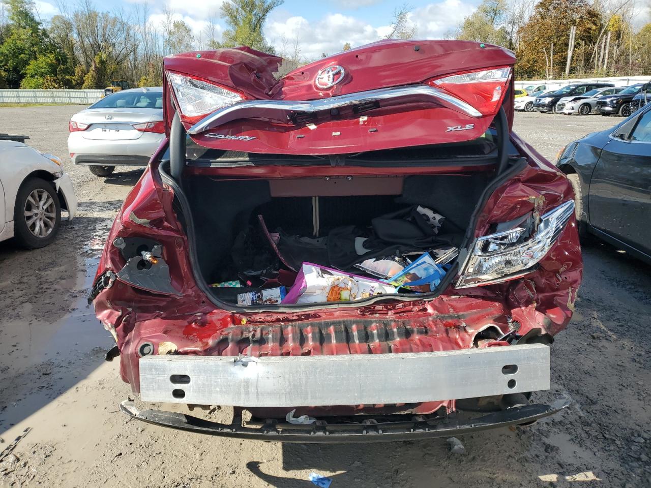 2016 Toyota Camry VIN 4T1BF1FK9GU612587 Copart auction photo, front end / rear end damage thumbnail 6