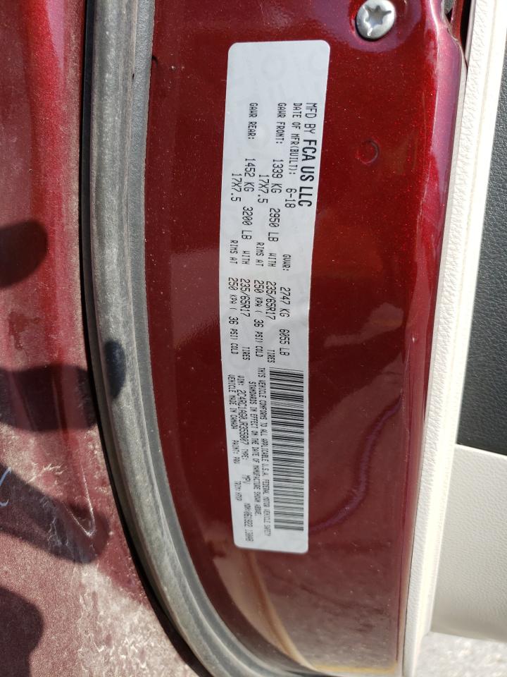 2018 Chrysler Pacifica VIN 2C4RC1AG0JR355807 Copart auction photo, rollover damage thumbnail 13