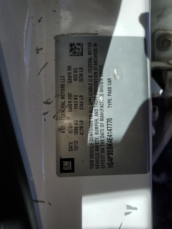 2014 Buick Verano VIN 1G4PS5SK4E4147776 Copart auction photo, front end / minor dent/scratches damage thumbnail 13