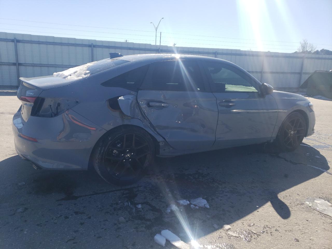 2022 Honda Civic VIN 2HGFE2F52NH610464 Copart auction photo, side / rear end damage thumbnail 3