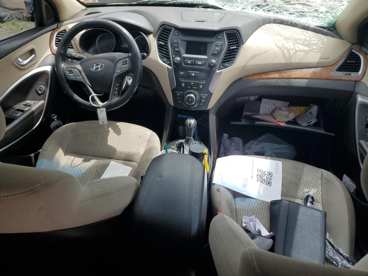 2014 Hyundai Santa Fe VIN 5XYZU3LB4EG227378 Copart auction photo, all over damage thumbnail 8
