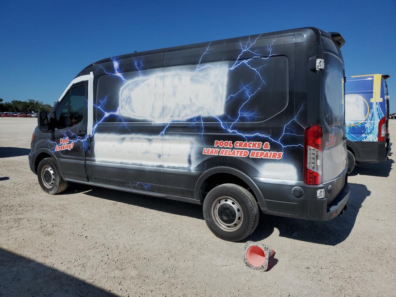 2023 Ford Transit VIN 1FTBR1C88PKB98654 Copart auction photo, water/flood damage thumbnail 2