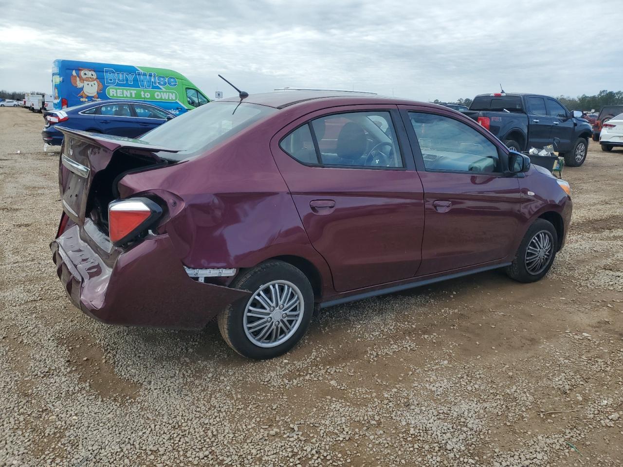 2021 Mitsubishi Mirage VIN ML32FUFJ0MHF03247 Copart auction photo, rear end damage thumbnail 3