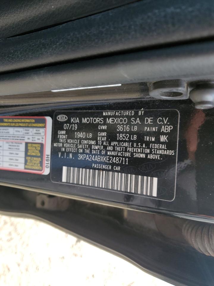 2019 KIA Rio VIN 3KPA24ABXKE248711 Copart auction photo, rear end / mechanical damage thumbnail 13