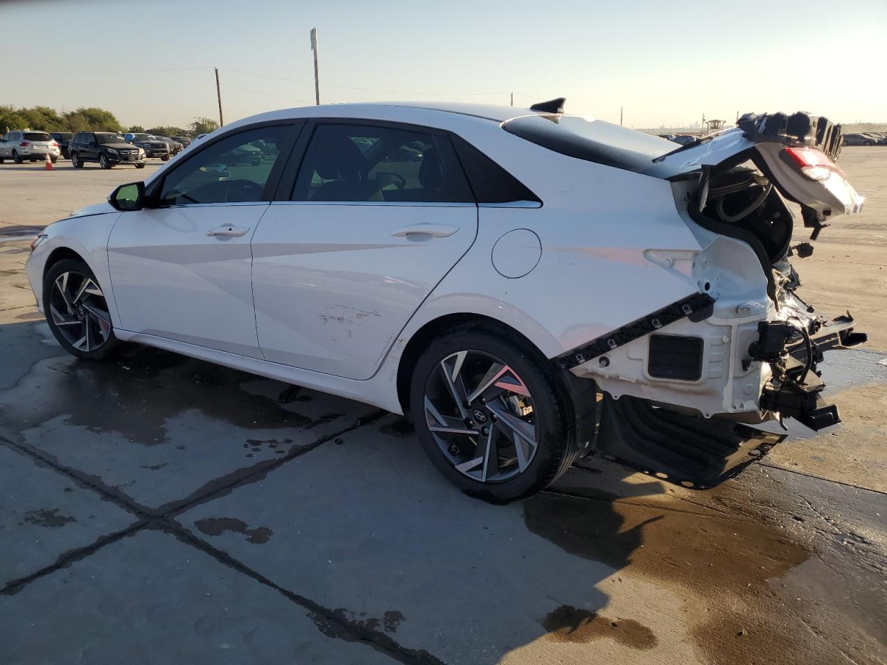2024 Hyundai Elantra VIN KMHLS4DG6RU647090 Copart auction photo, rear end / side damage thumbnail 2