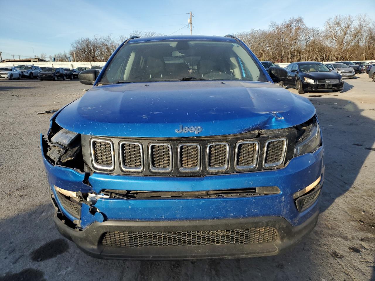 2021 Jeep Compass VIN 3C4NJCAB8MT514580 Copart auction photo, front end / minor dent/scratches damage thumbnail 5