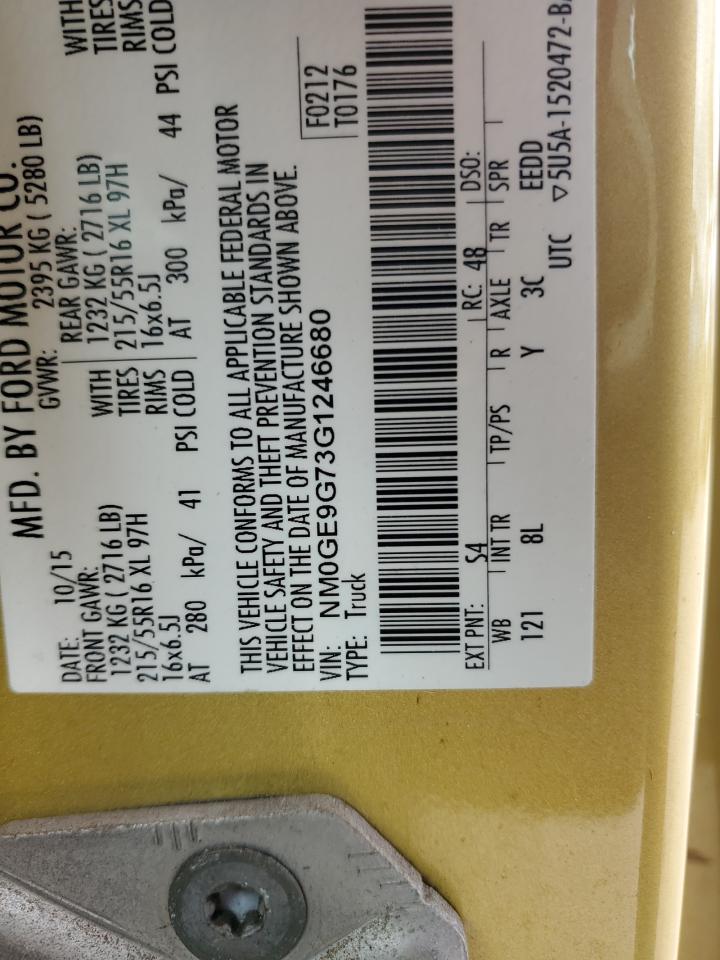 2016 Ford Transit VIN NM0GE9G73G1246680 Copart auction photo, water/flood damage thumbnail 14