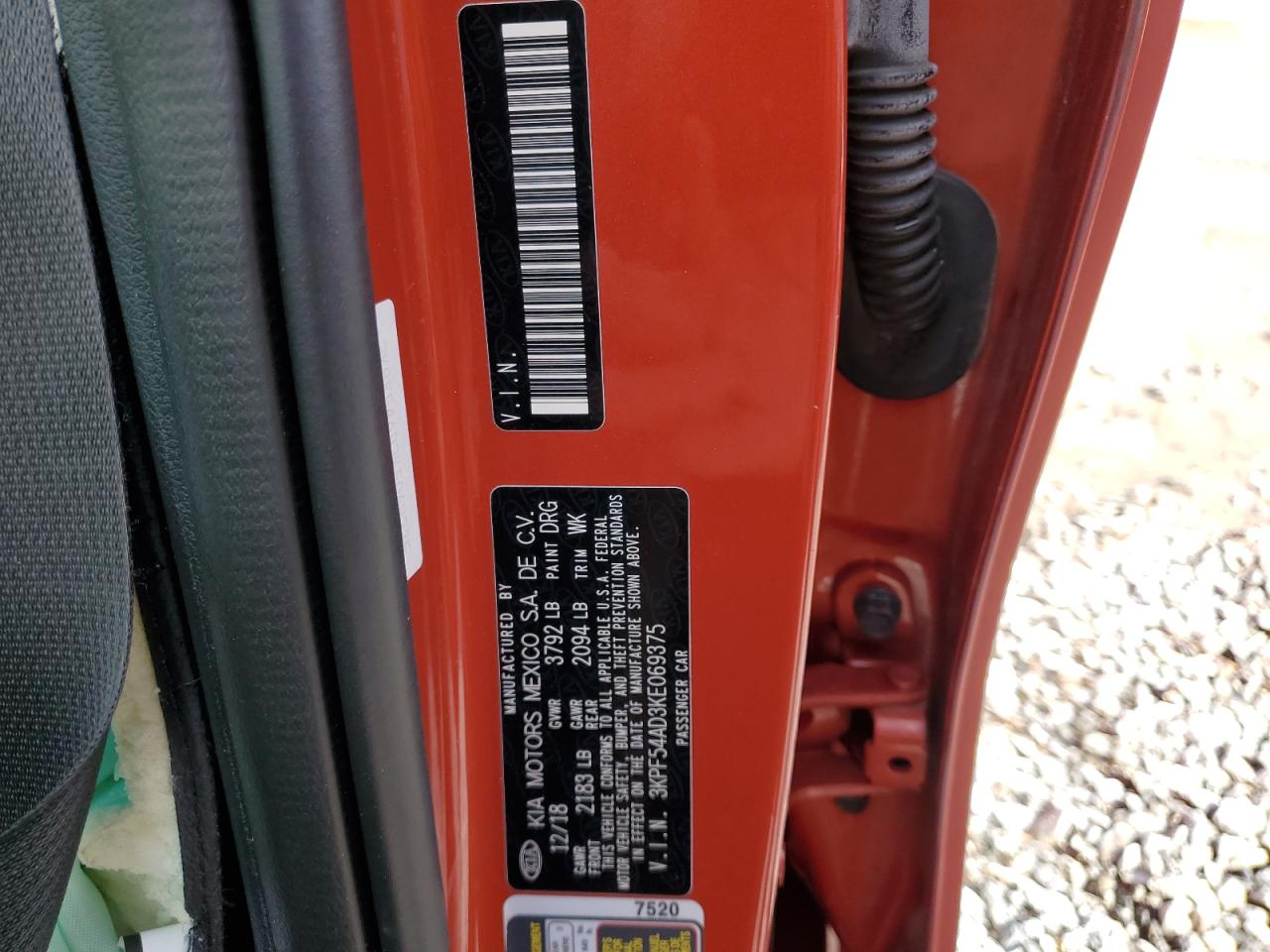 2019 KIA Forte VIN 3KPF54AD3KE069375 Copart auction photo, side damage thumbnail 13