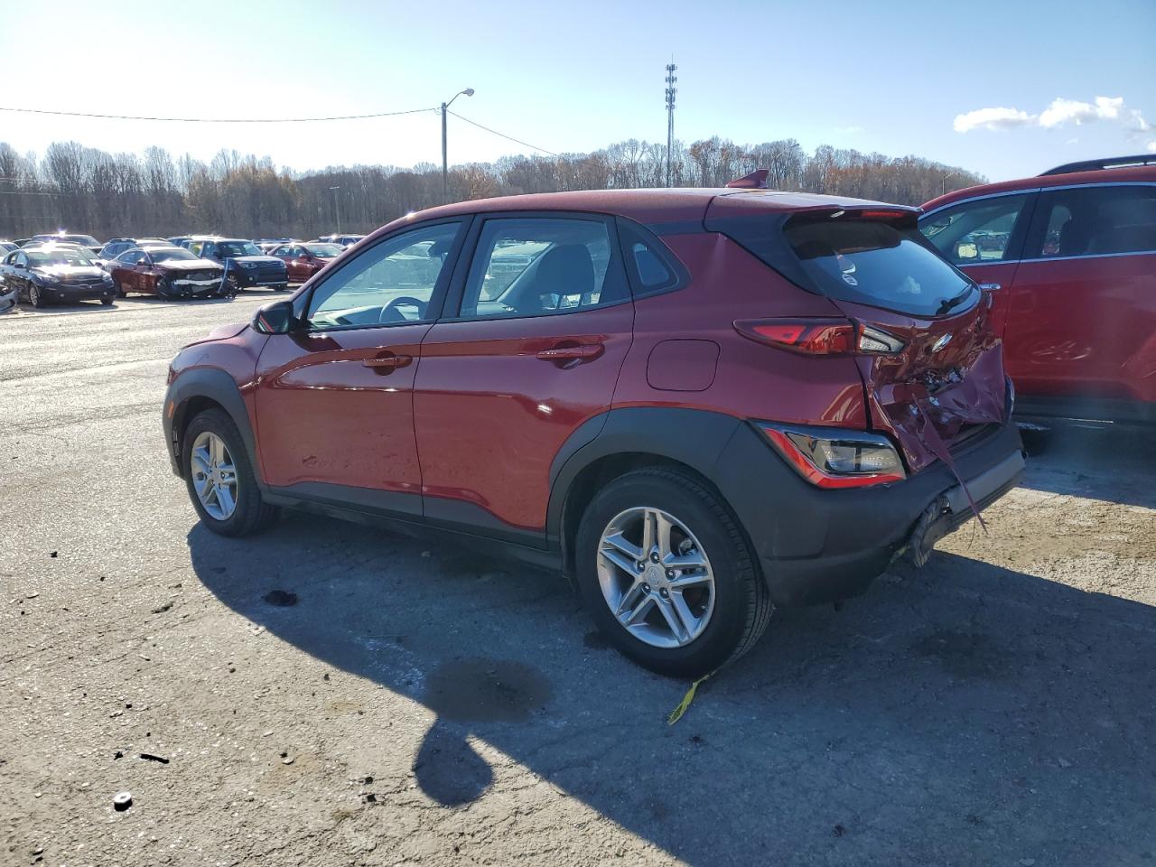 2023 Hyundai Kona VIN KM8K22AB7PU057566 Copart auction photo, front end damage thumbnail 2