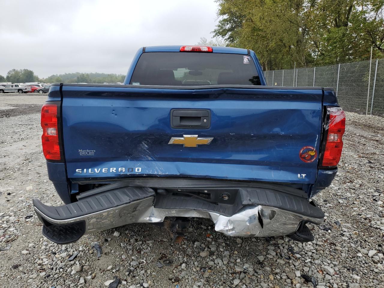 2016 Chevrolet Silverado VIN 3GCUKREC9GG119318 Copart auction photo, rear end / minor dent/scratches damage thumbnail 6