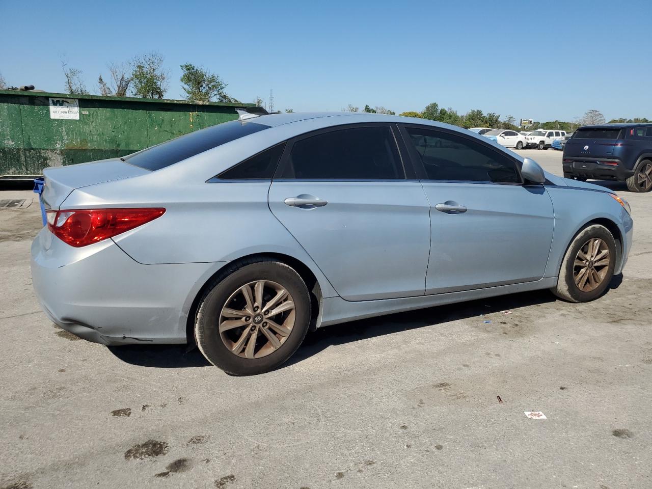2013 Hyundai Sonata VIN 5NPEB4AC3DH554206 Copart auction photo, vandalism damage thumbnail 3