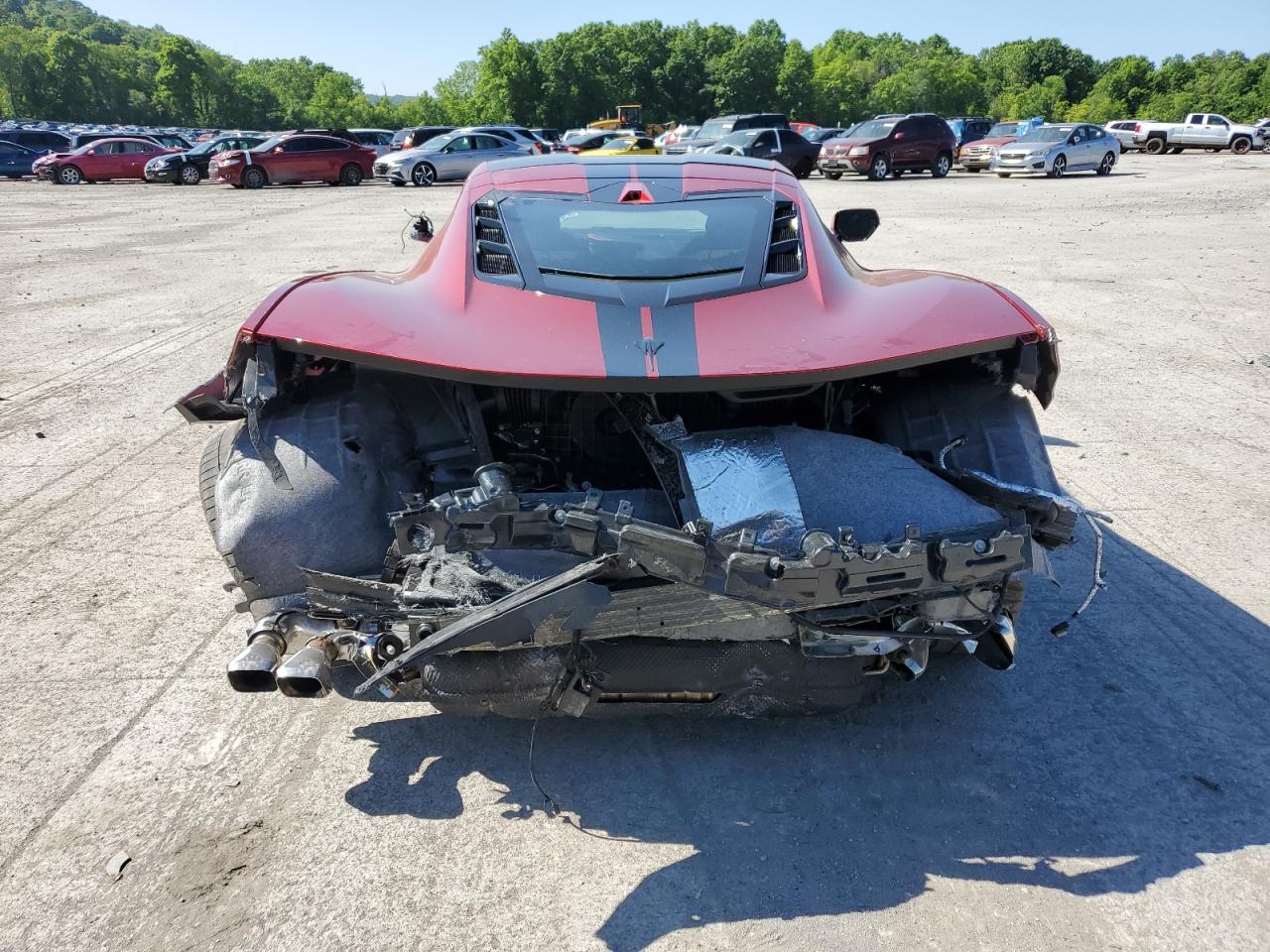 2021 Chevrolet Corvette VIN 1G1YC2D4XM5108100 Copart auction photo, all over damage thumbnail 6