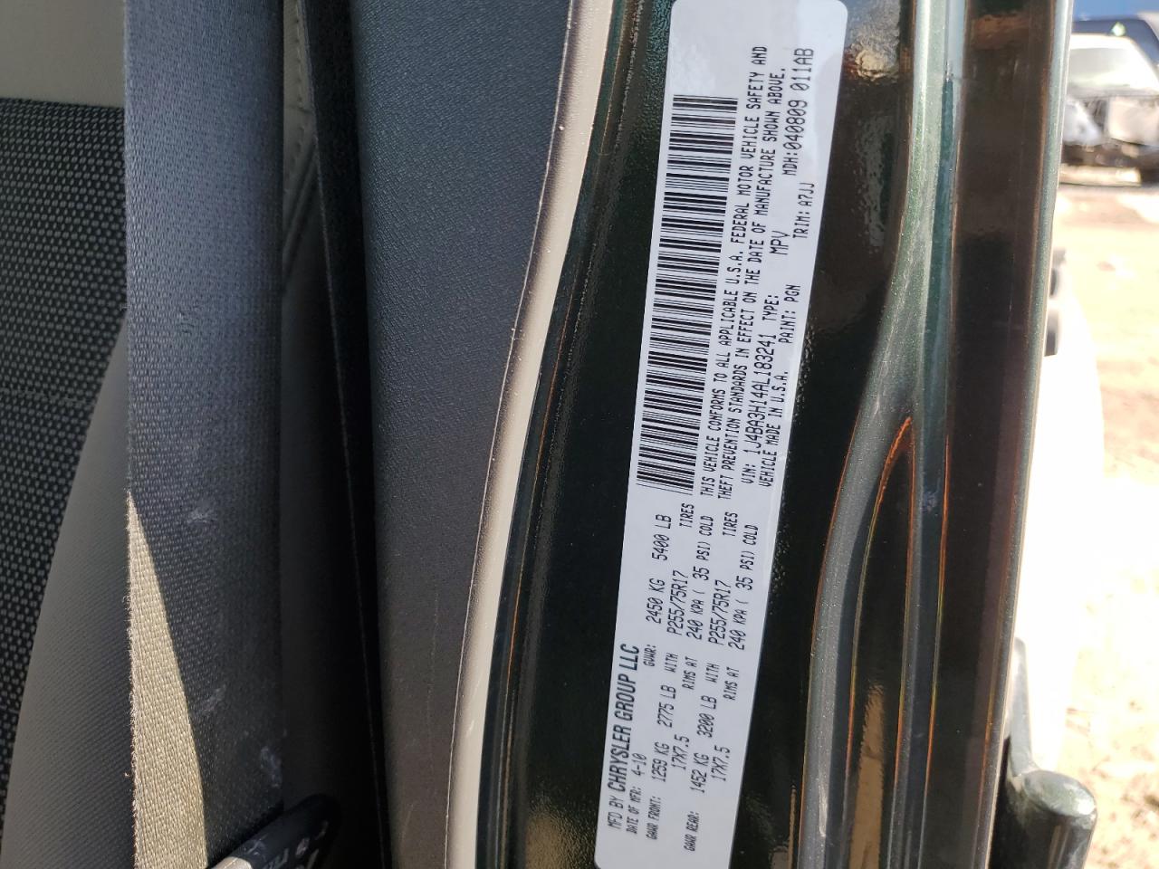 2010 Jeep Wrangler VIN 1J4BA3H14AL183241 Copart auction photo, rear end damage thumbnail 12