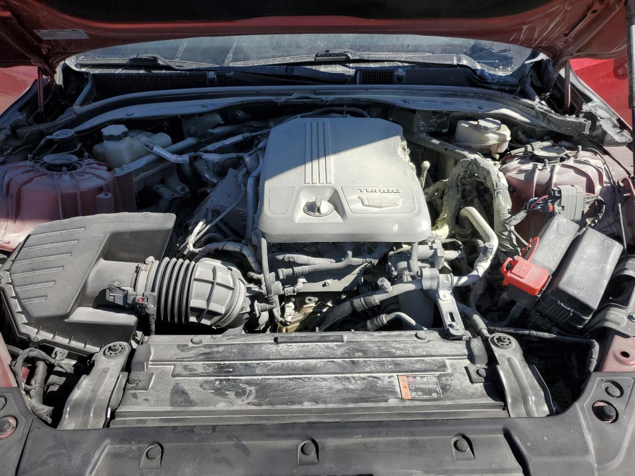 2021 Cadillac CT5 VIN 1G6DN5RK9M0116522 Copart auction photo, burn - engine damage thumbnail 13