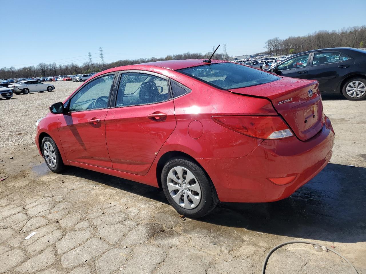 2016 Hyundai Accent VIN KMHCT4AE9GU075395 Copart auction photo, rear end damage thumbnail 2