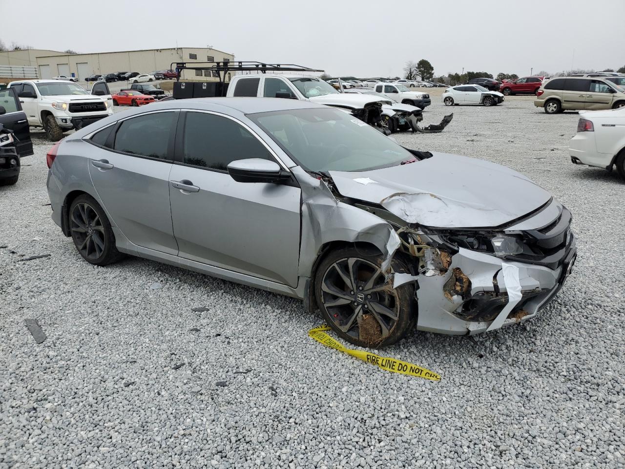 2021 Honda Civic VIN 2HGFC2F87MH524338 Copart auction photo, front end damage thumbnail 4
