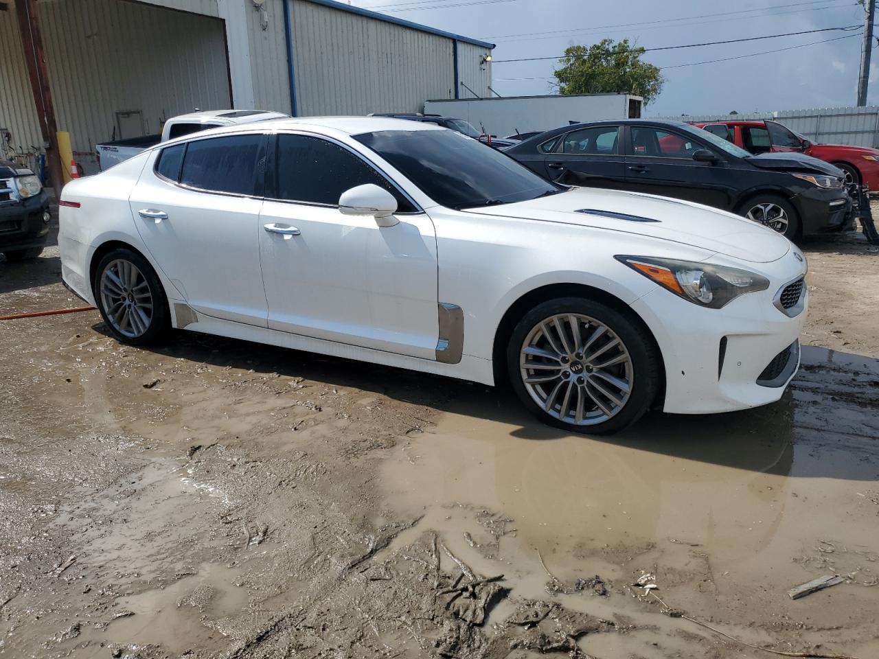 2018 KIA Stinger VIN KNAE15LAXJ6032888 Copart auction photo, front end / mechanical damage thumbnail 4