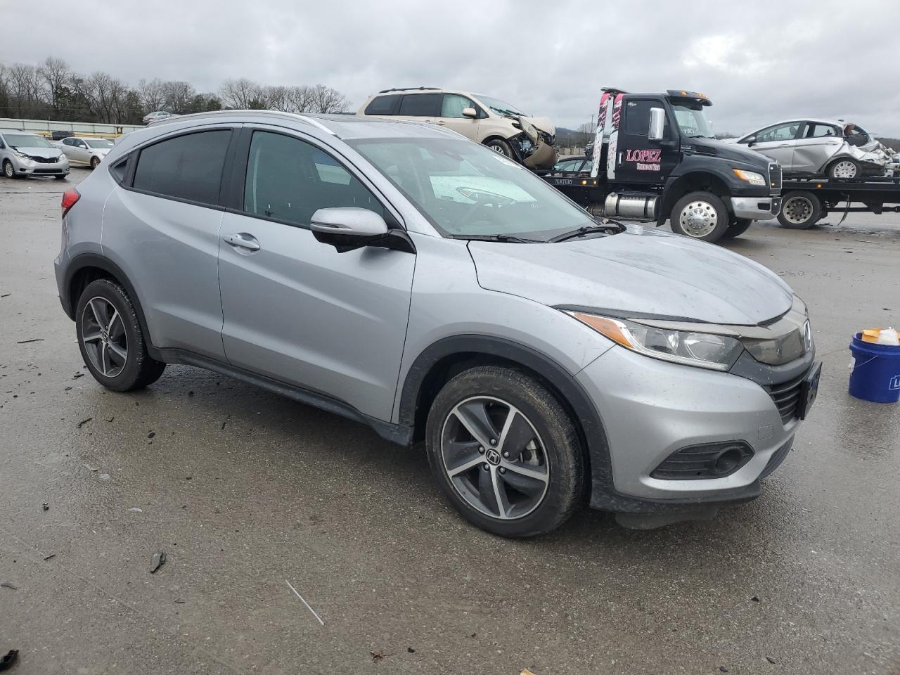 2022 Honda HR-V VIN 3CZRU5H52NM732993 Copart auction photo, front end / side damage thumbnail 4