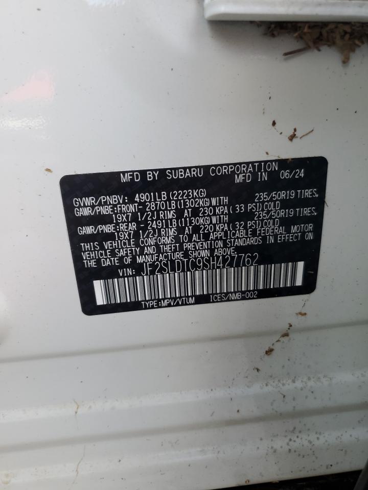 2025 Subaru Forester VIN JF2SLDTC9SH427762 Copart auction photo, water/flood damage thumbnail 14