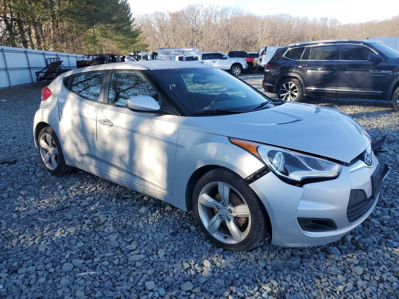 2014 Hyundai Veloster VIN KMHTC6AD6EU203933 Copart auction photo, front end damage thumbnail 4