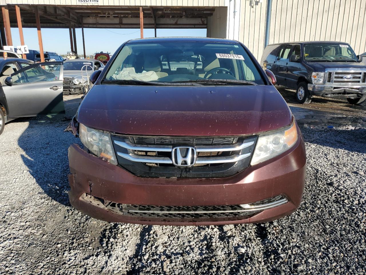 2016 Honda Odyssey VIN 5FNRL5H32GB104544 Copart auction photo, front end / side damage thumbnail 5