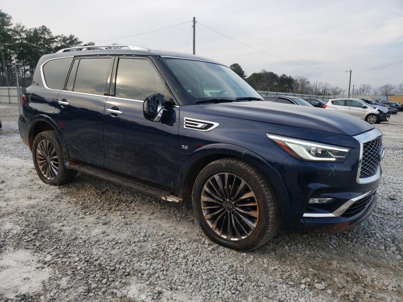 2019 Infiniti QX80 VIN JN8AZ2NF1K9680710 Copart auction photo, all over / undercarriage damage thumbnail 4