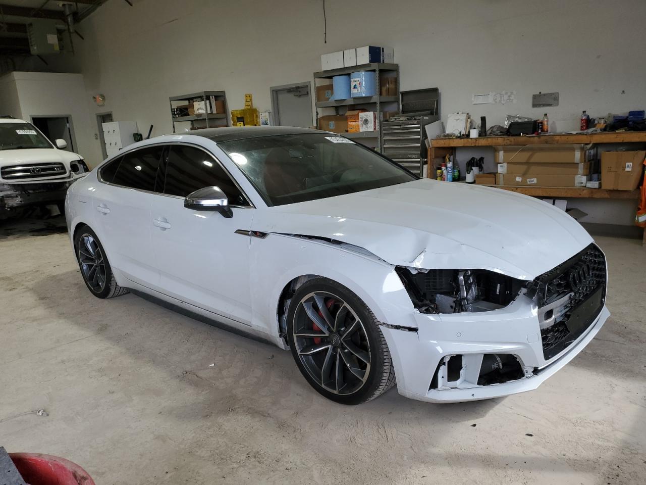 2019 Audi RS5 VIN WAUB4CF51KA050823 Copart auction photo, front end / undercarriage damage thumbnail 4
