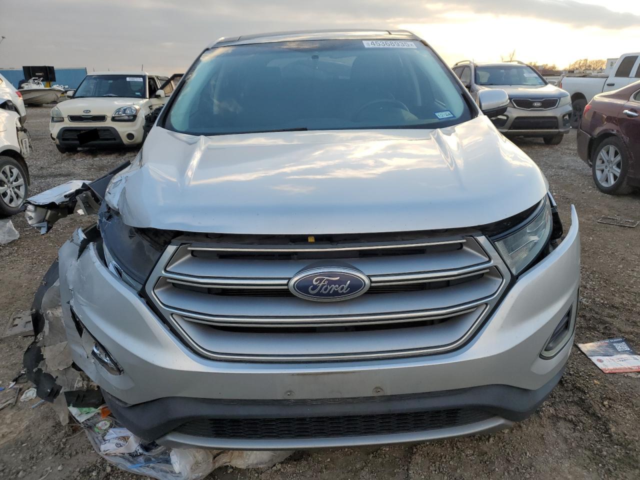 2018 Ford Edge VIN 2FMPK4K82JBC02255 Copart auction photo, front end / side damage thumbnail 5