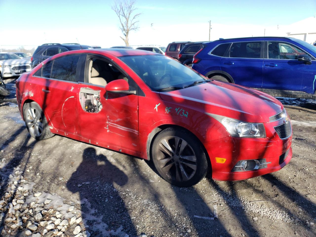 2012 Chevrolet Cruze VIN 1G1PH5SC6C7336574 Copart auction photo, side / minor dent/scratches damage thumbnail 4