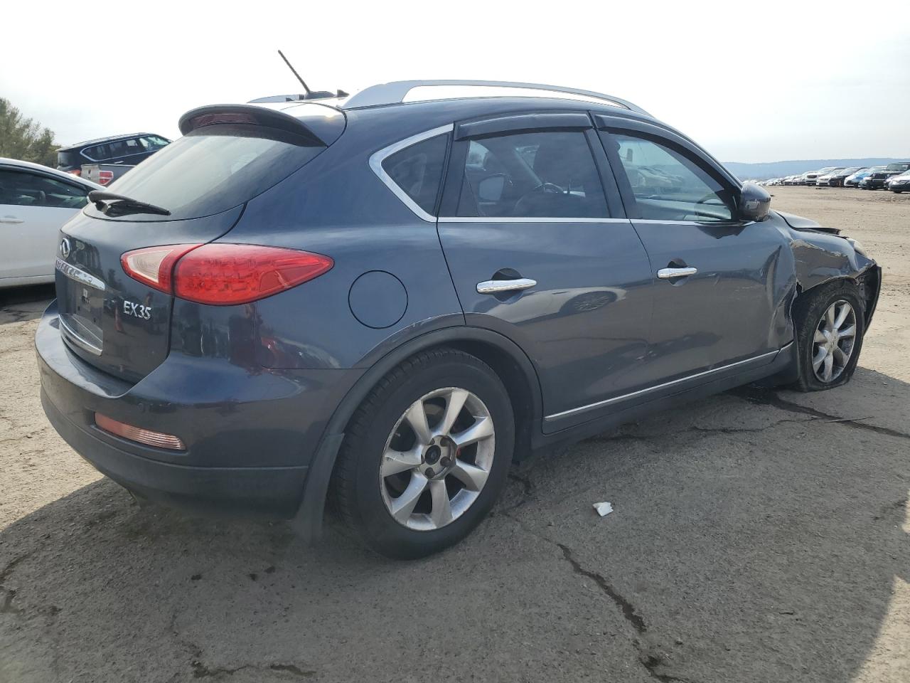 2010 Infiniti EX VIN JN1AJ0HR3AM750378 Copart auction photo, side / front end damage thumbnail 3