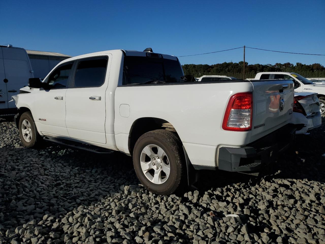 2019 RAM 1500 VIN 1C6SRFFT1KN856343 Copart auction photo, front end / side damage thumbnail 2
