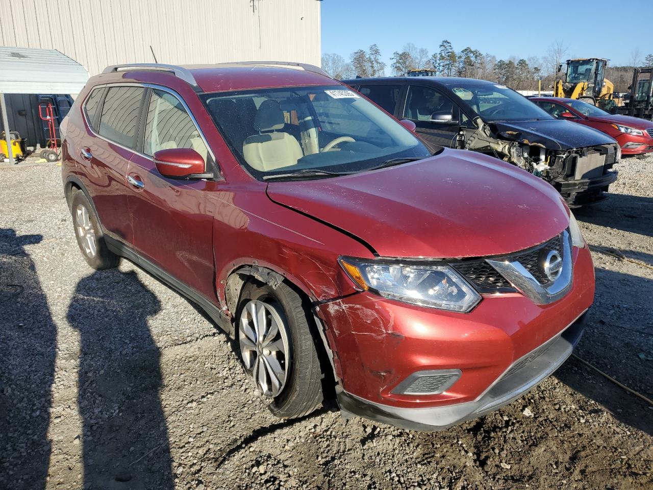 2015 Nissan Rogue VIN KNMAT2MT6FP507383 Copart auction photo, front end damage thumbnail 4