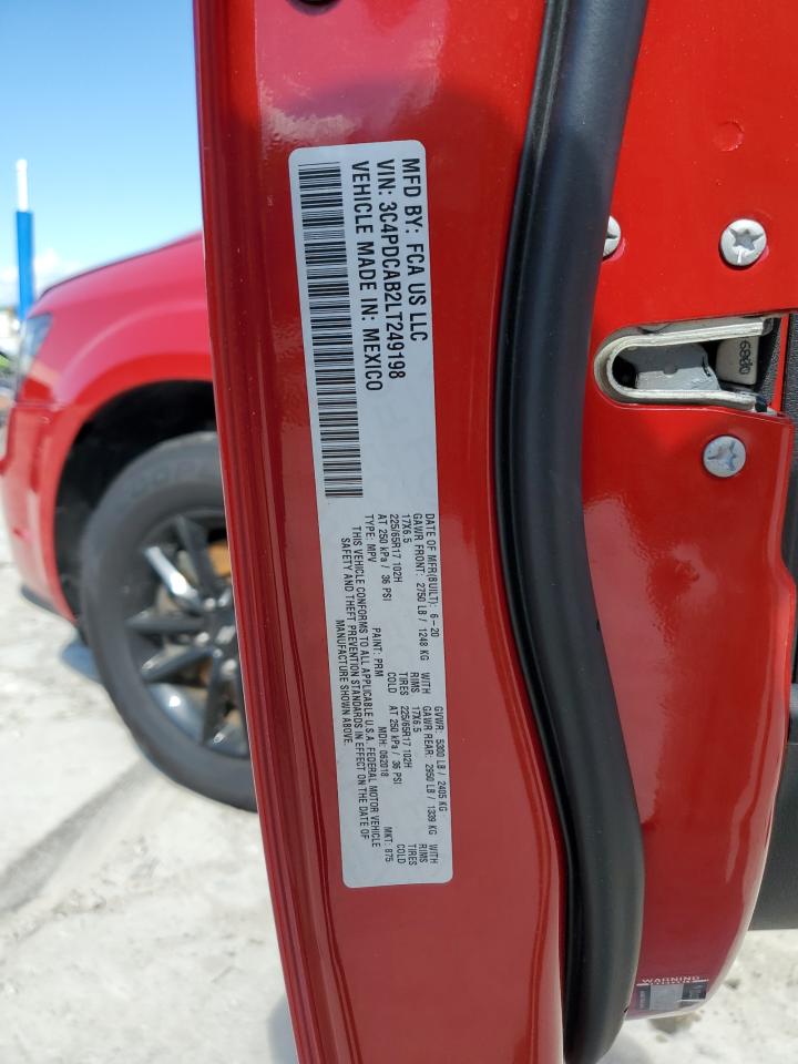 2020 Dodge Journey VIN 3C4PDCAB2LT249198 Copart auction photo, rear end damage thumbnail 14
