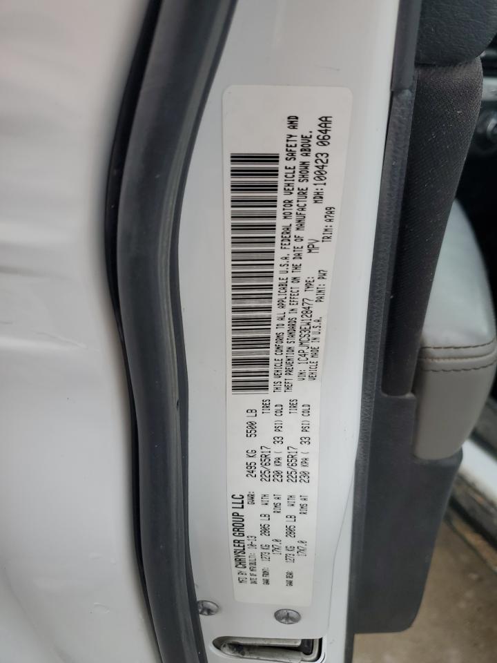 2014 Jeep Grand Cherokee VIN 1C4PJMCS3EW128477 Copart auction photo, front end / side damage thumbnail 13