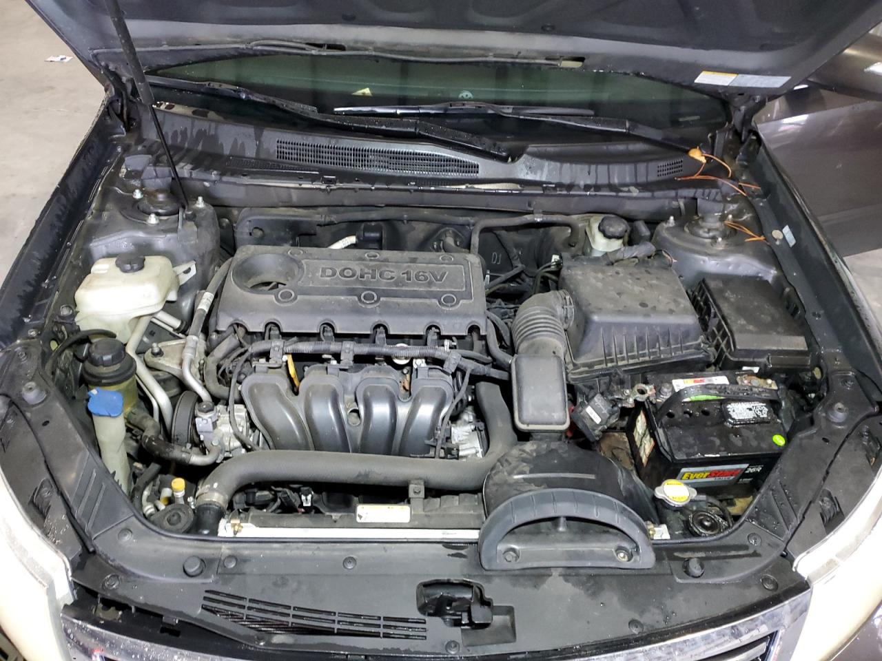 2009 KIA Optima VIN KNAGE228595332141 Copart auction photo, side damage thumbnail 11