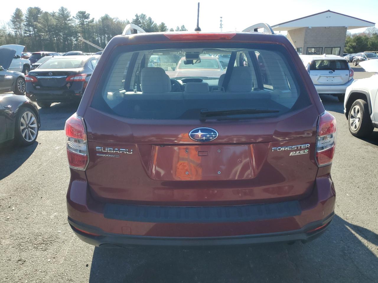 2015 Subaru Forester VIN JF2SJABC6FH494802 Copart auction photo, front end / minor dent/scratches damage thumbnail 6