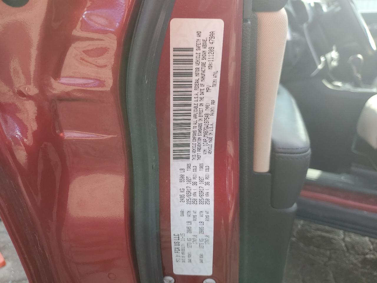 2016 Jeep Grand Cherokee VIN 1C4PJMAB7GW197548 Copart auction photo, all over damage thumbnail 14