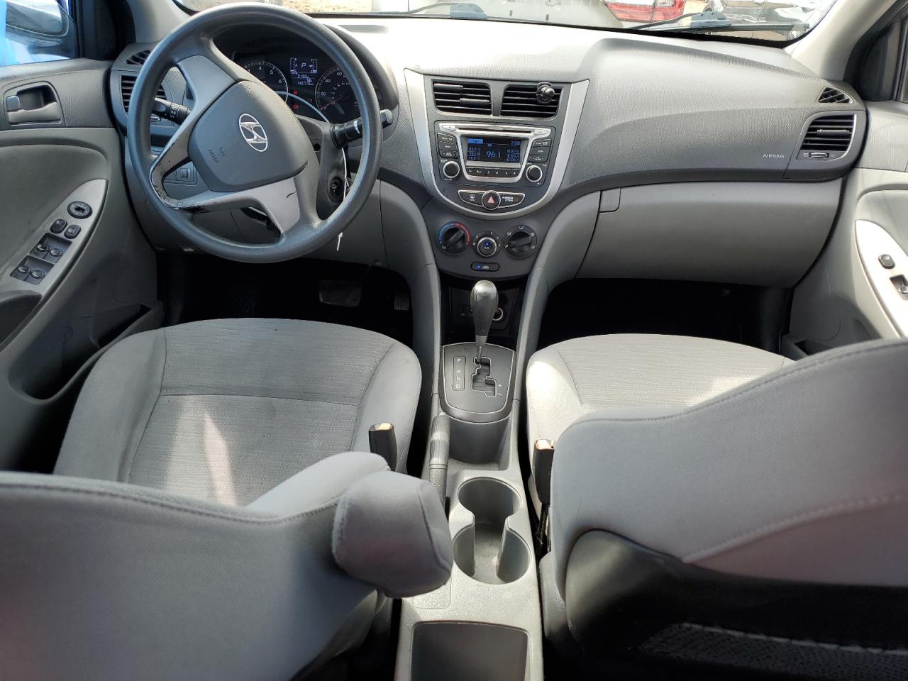 2015 Hyundai Accent VIN KMHCT4AE7FU839694 Copart auction photo, front end / side damage thumbnail 8