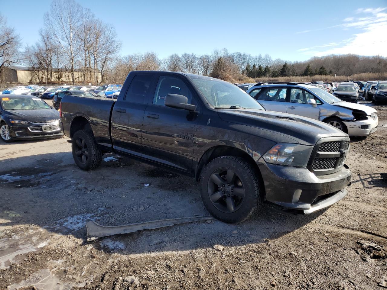 2019 RAM 1500 VIN 1C6RR7FG2KS664390 Copart auction photo, front end damage thumbnail 4
