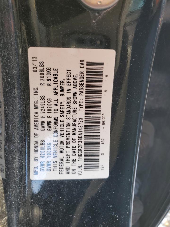 2013 Honda Accord VIN 1HGCR2F38DA148723 Copart auction photo, undercarriage / rear end damage thumbnail 12