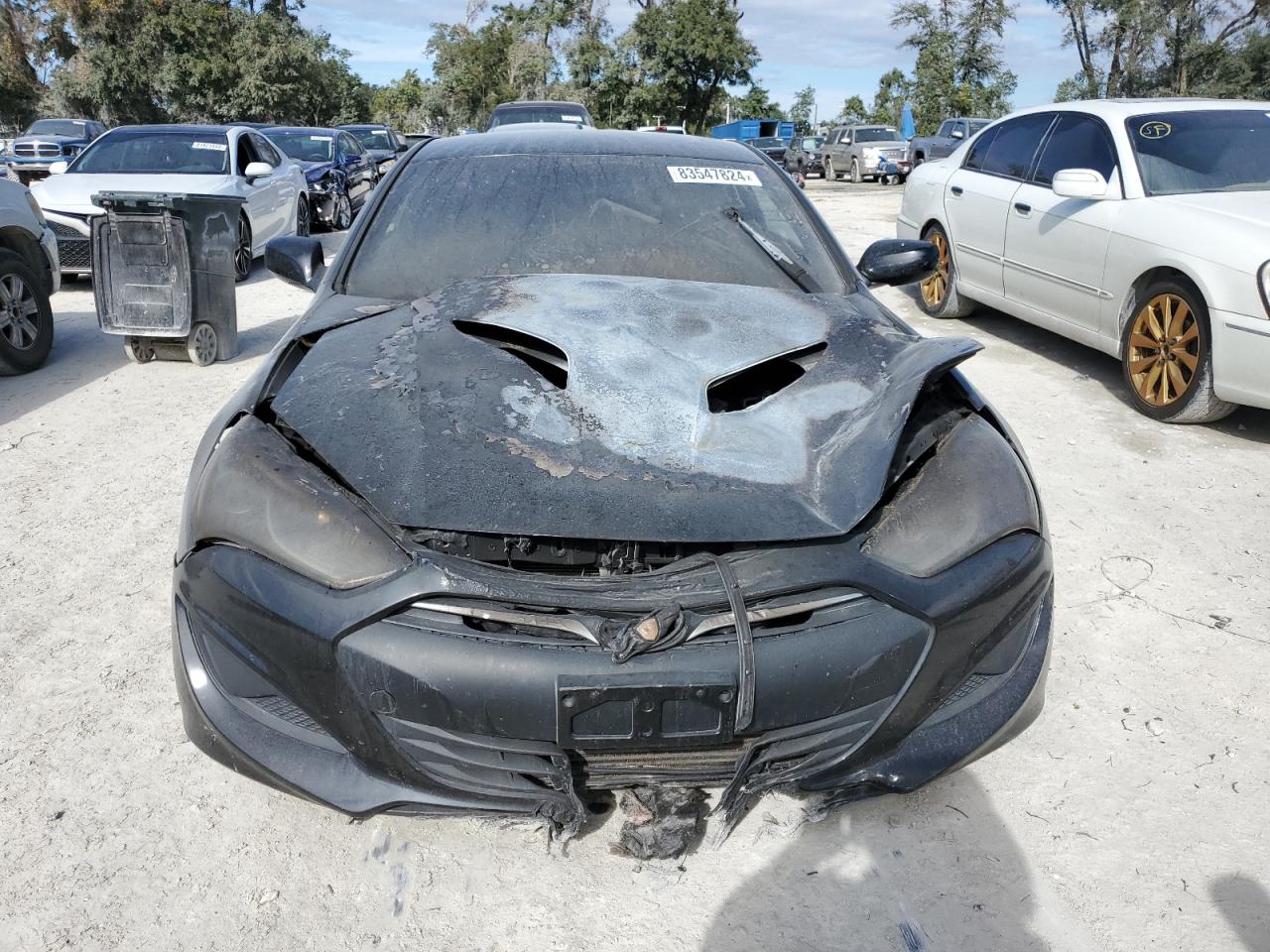 2013 Hyundai Genesis VIN KMHHT6KD3DU081518 Copart auction photo, burn - engine / front end damage thumbnail 5