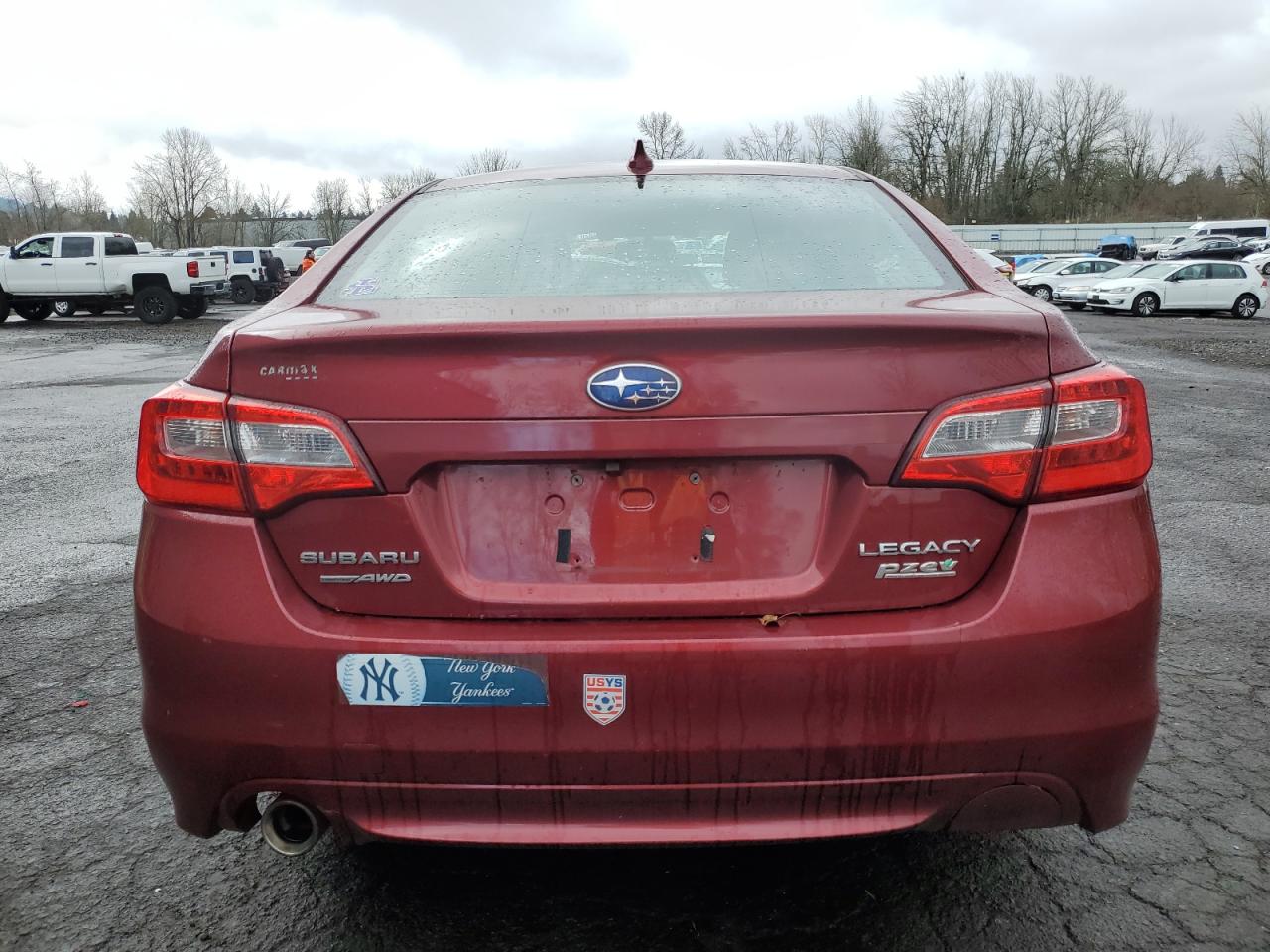 2016 Subaru Legacy VIN 4S3BNAN67G3032482 Copart auction photo, side / rear end damage thumbnail 6