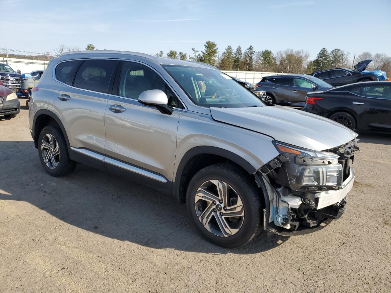 2022 Hyundai Santa Fe VIN 5NMS2DAJ0NH399386 Copart auction photo, front end damage thumbnail 4