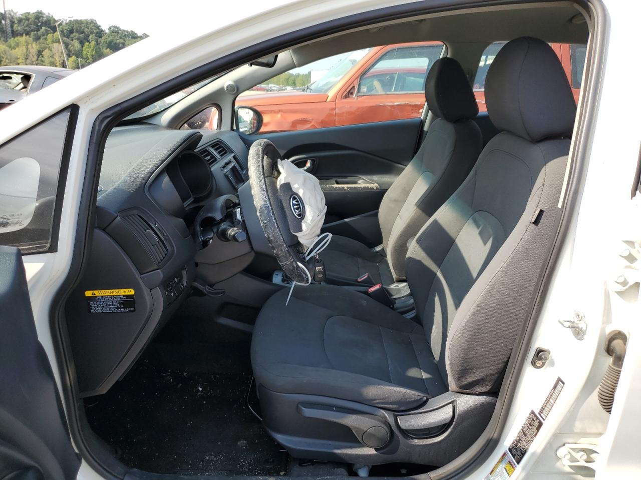 2013 KIA Rio VIN KNADN4A34D6133864 Copart auction photo, front end / vandalism damage thumbnail 7