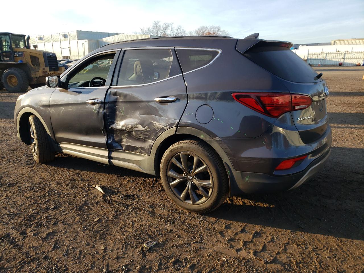 2017 Hyundai Santa Fe VIN 5XYZWDLA2HG468397 Copart auction photo, side damage thumbnail 2