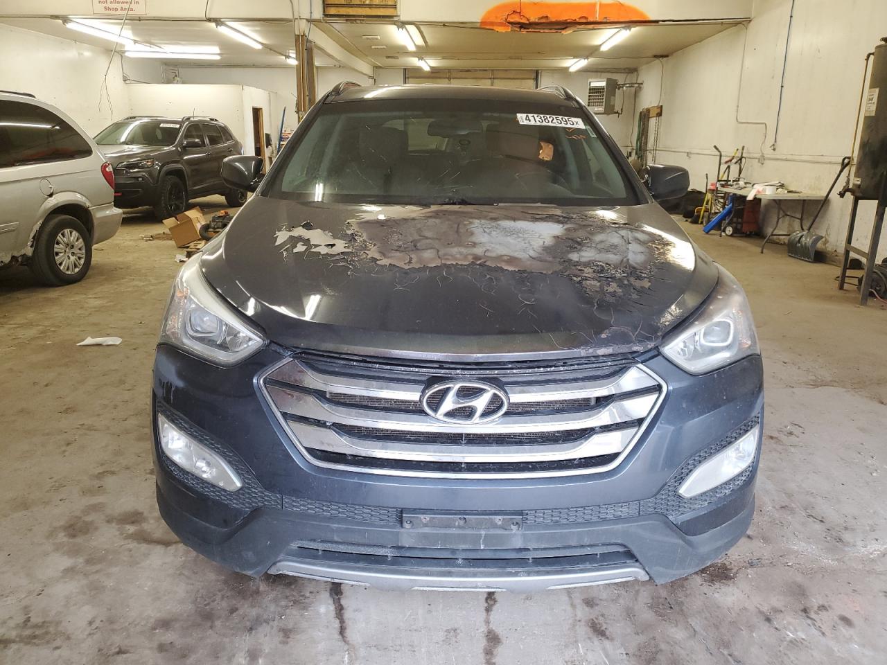 2013 Hyundai Santa Fe VIN 5XYZUDLB5DG045127 Copart auction photo, burn - engine damage thumbnail 5
