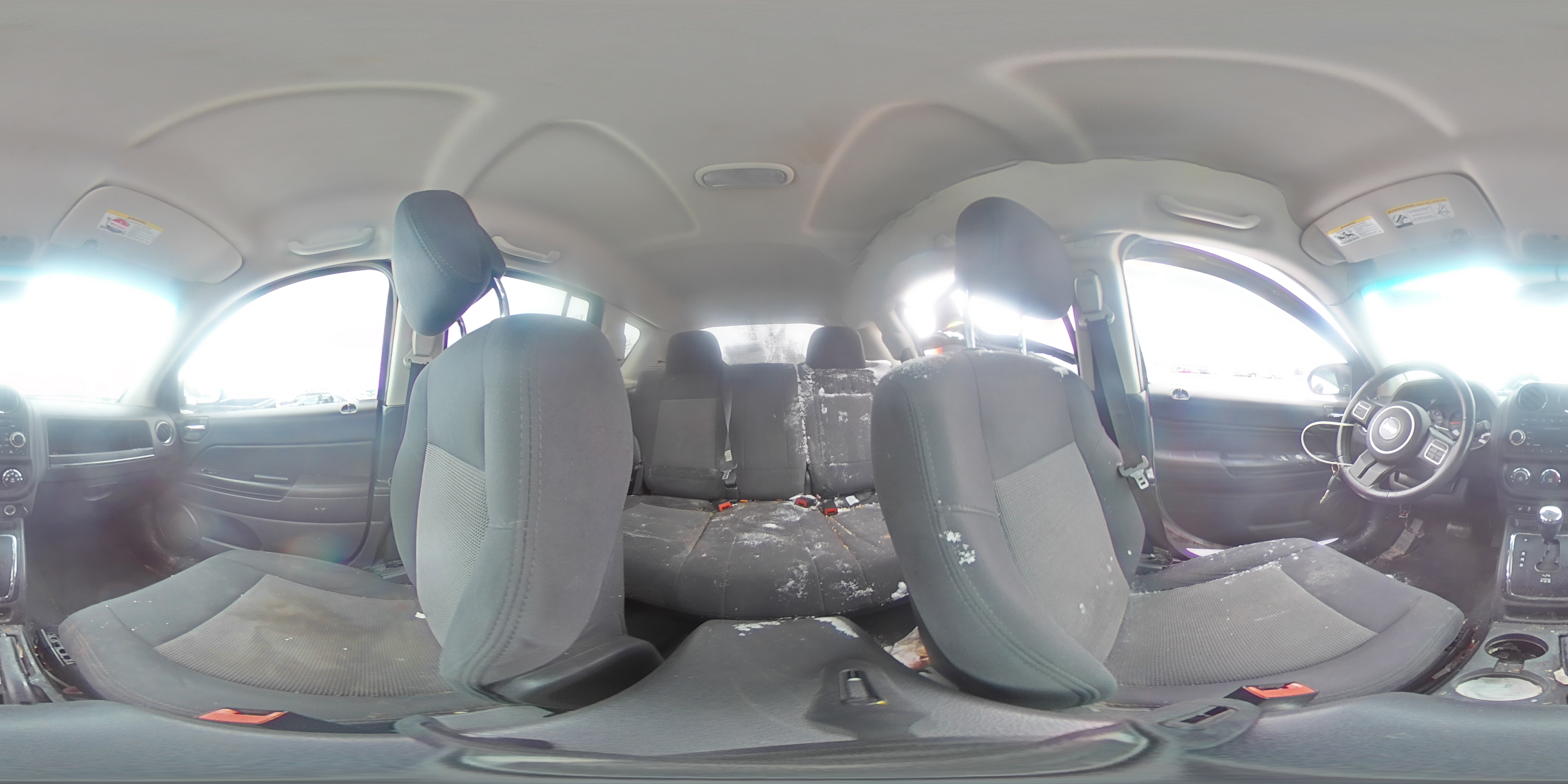 2012 Jeep Compass VIN 1C4NJDEB5CD508790 Copart auction photo, top/roof damage thumbnail 14